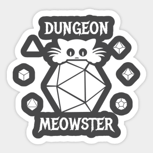 Dungeon Meowster (Dark Background) Sticker